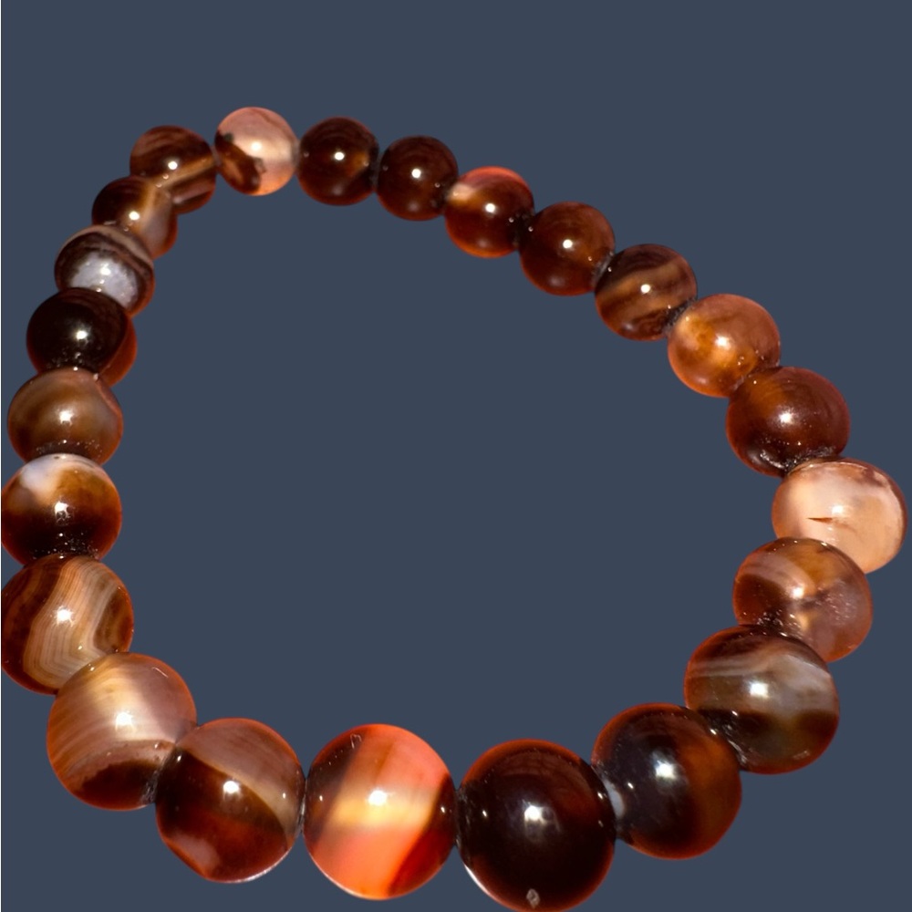 Elegant Eye Agate 8mm Bracelet